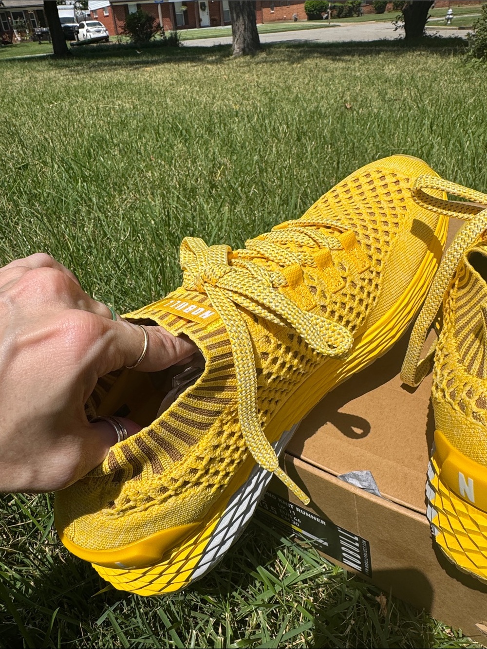 NOBULL Yellow Knit Kids' Sneakers - Picture 6 of 6